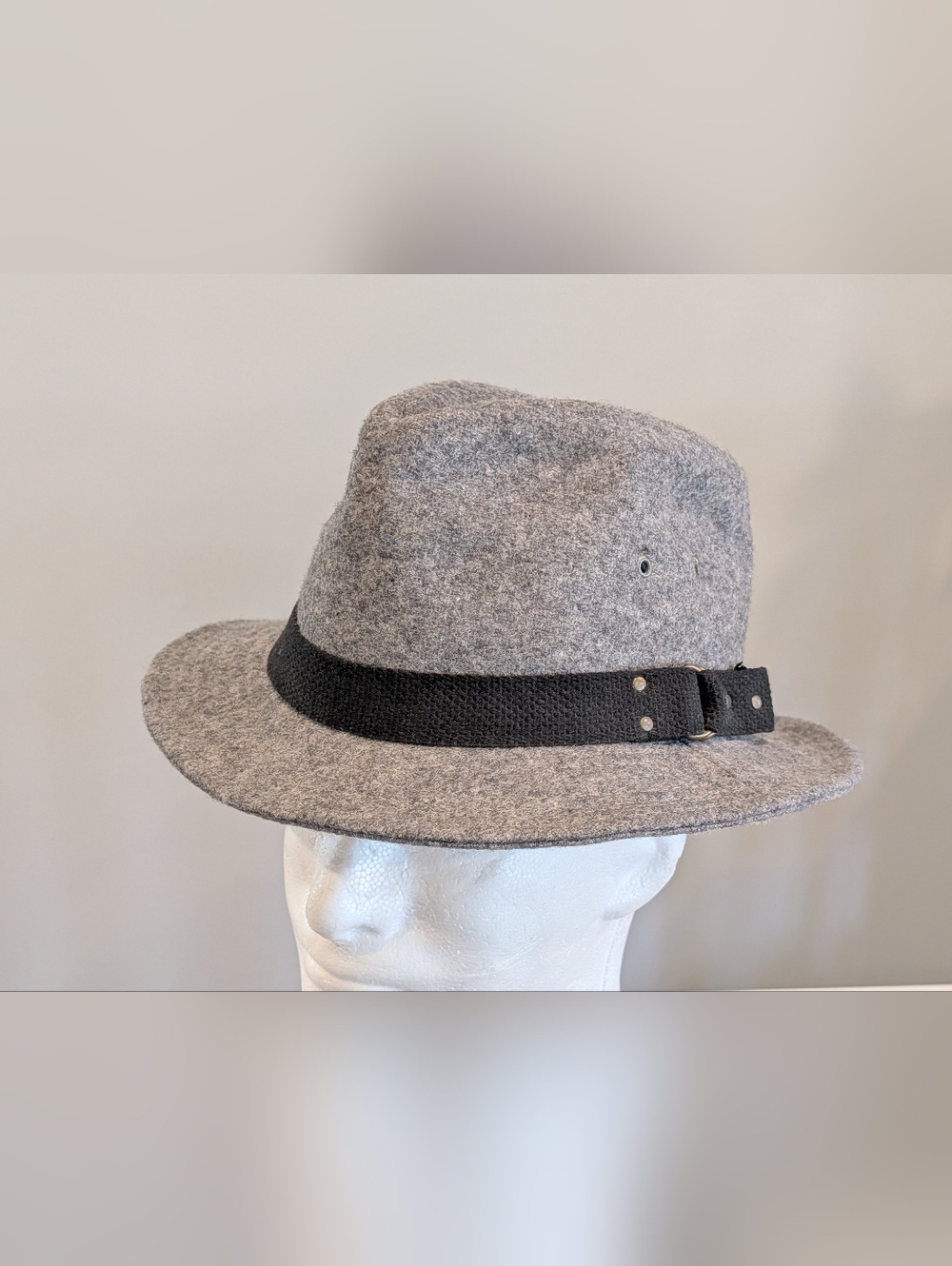 STETSON Vintage Hat Fedora Wool Gray Men's 55 cm (Small)